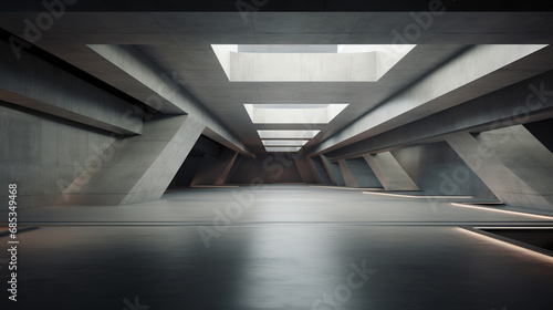 abstract architecture background tunnel made of concrete