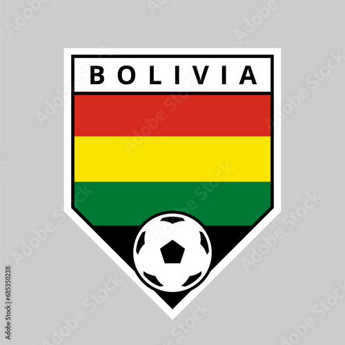 Angled Shield Football Team Badge of Bolivia