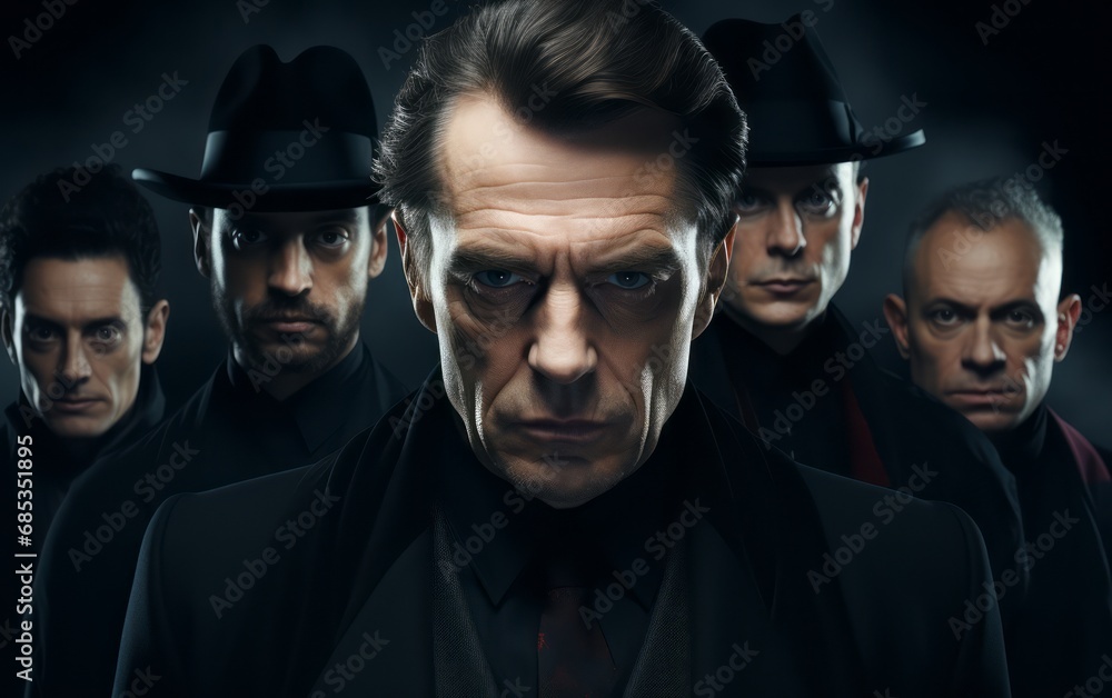Obraz premium mob boss dramatic portrait