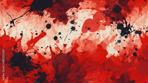 Seamless abstract blood splatter texture with dynamic splash effect photo