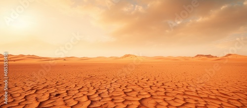 Al Qudra, Dubai: scorching desert with 50C (122F) temps. photo