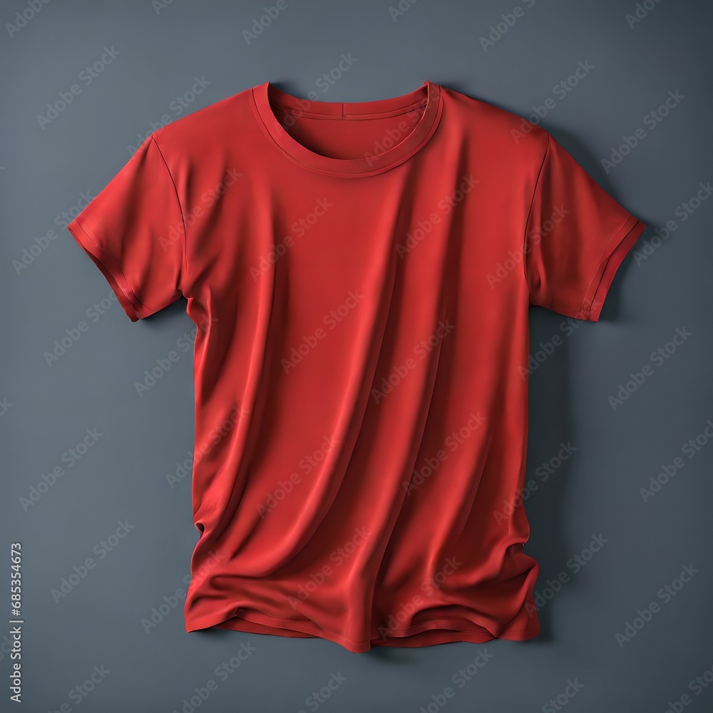 A red t-shirt with a blank background A red t-shirt with a blank background