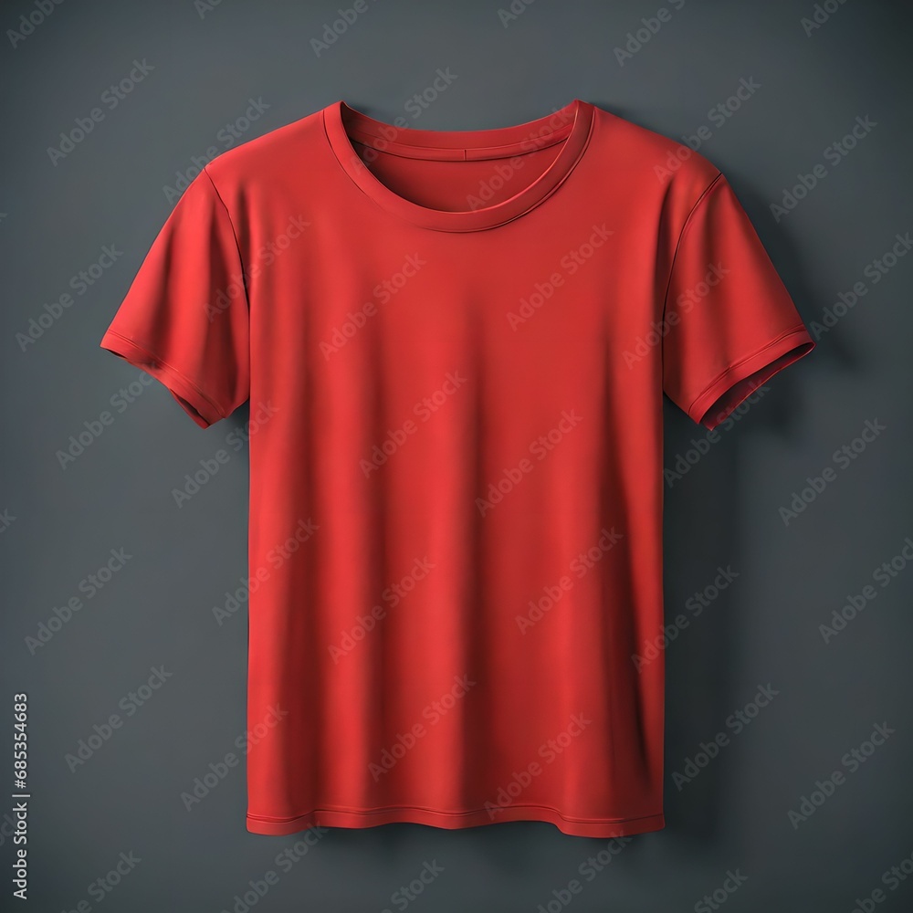 A red t-shirt with a blank background A red t-shirt with a blank background