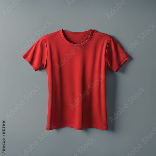 A red t-shirt with a blank background