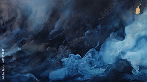 background of zoomed in painting with shades of dark blue color