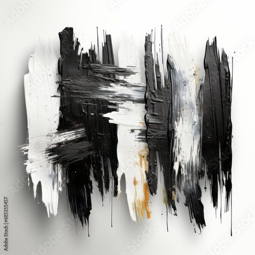 Expressive black and gold strokes