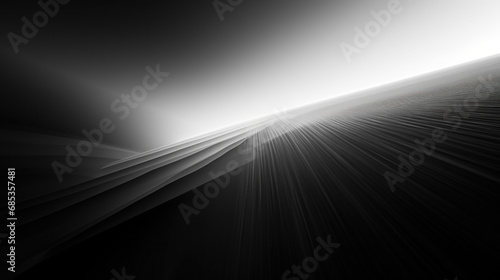 Abstract technology background Black and White light lines. 3d rendering, 3d illustration. 
