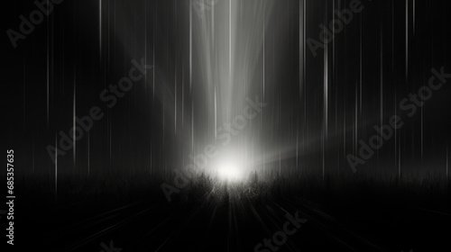Abstract technology background Black and White light lines. 3d rendering, 3d illustration. 