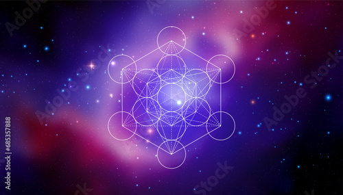 Mystical sacred geometry vector symbol. Spirituality, harmony