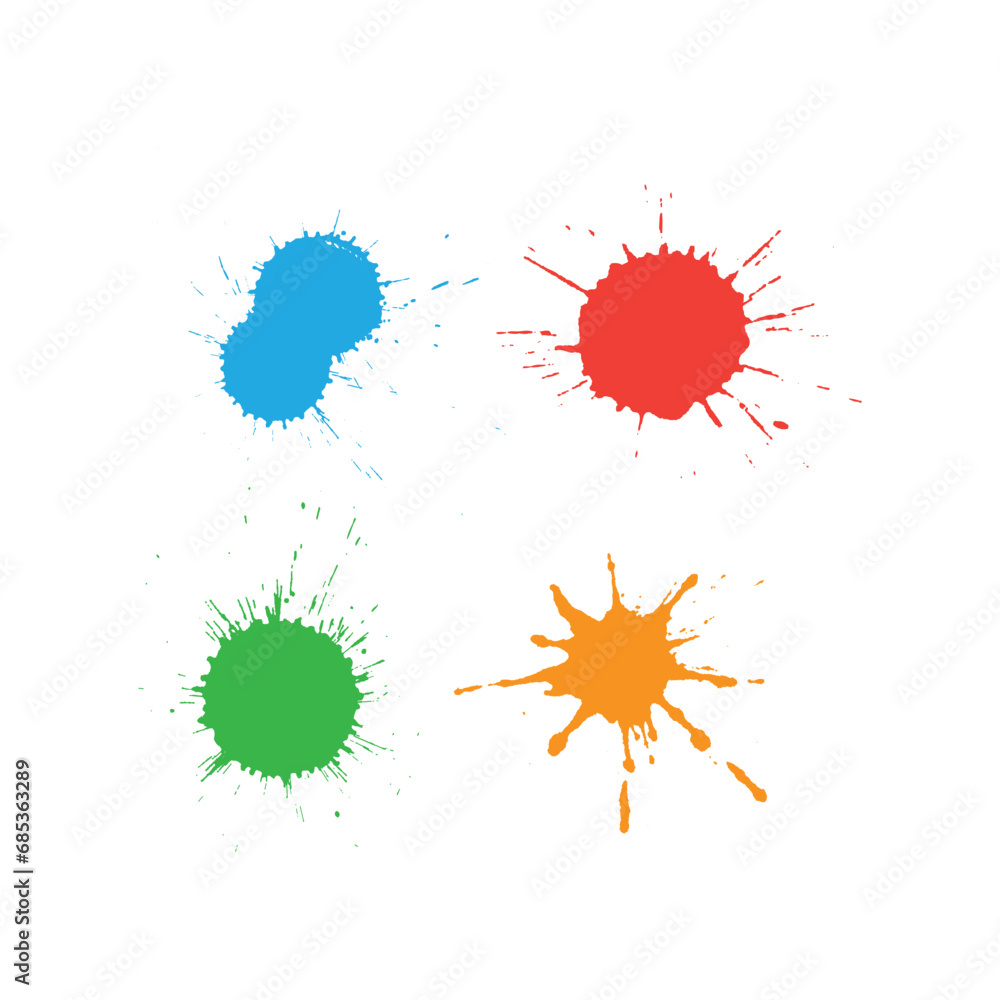 set of ink splashes set of ink splashes