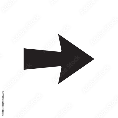 Free Download Right arrow icon vector. Next icon sign symbol vector. Move forward vector icon illustration isolated on white background - GFXLoad