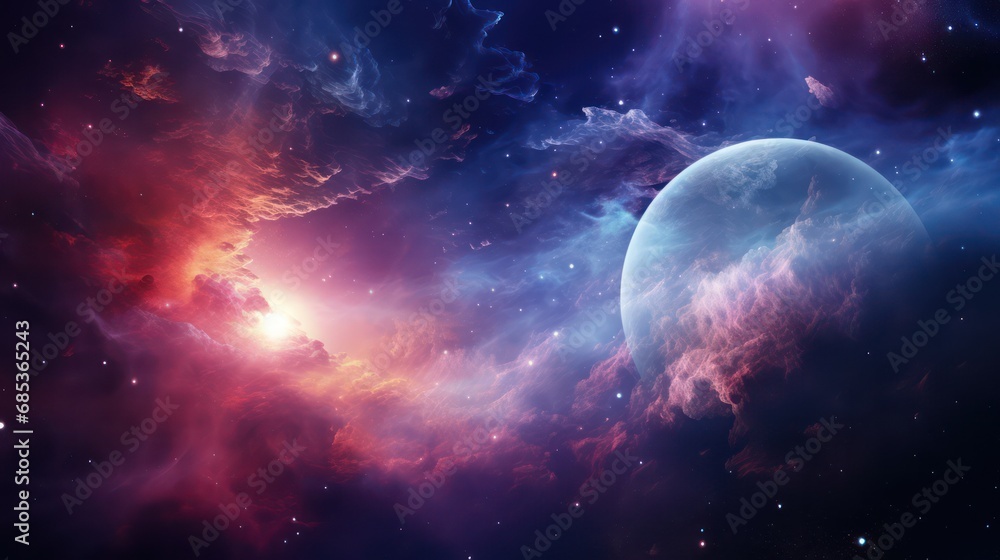 Colorful nebula wallpaper background with stardust and shining stars Colorful nebula wallpaper background with stardust and shining stars