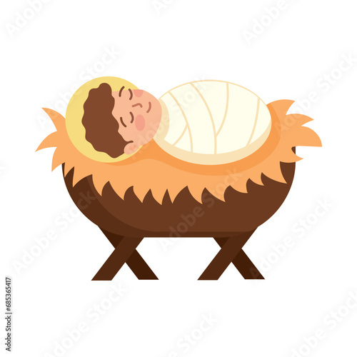 holy family baby jesus in crib