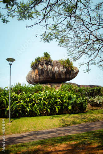 Pedra da Cebola No parque da cidade de Vitoria, com variada Vegetação 