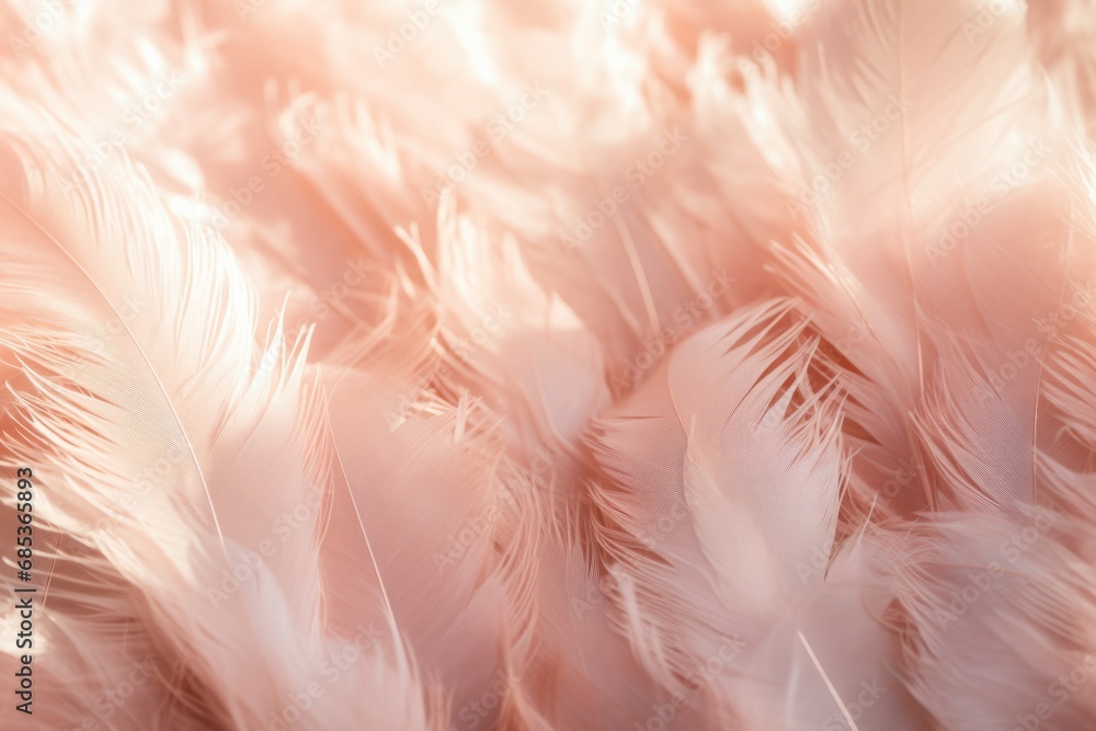 Beautiful Pink Pattern Feathers Close-up Beautiful Pink Pattern Feathers Close-up