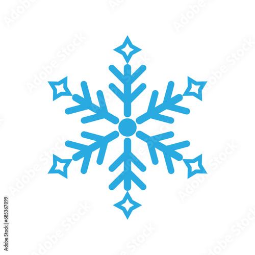 snowflake on a white isolated.Vector illustration