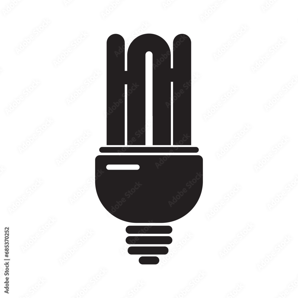 fluorescent bulbs icon logo vector design template fluorescent bulbs icon logo vector design template
