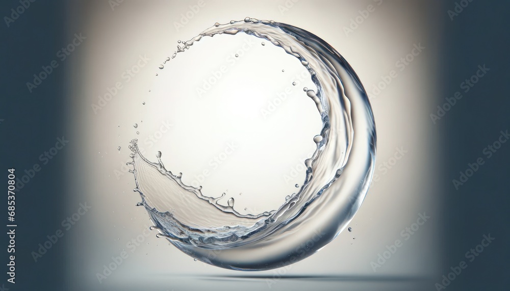 A splash of water forming a perfect circle shape A splash of water forming a perfect circle shape