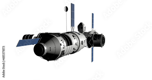 Space station isolated on transparent background.