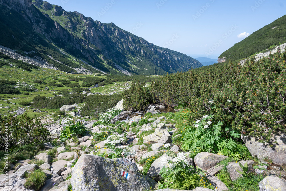 Landscape of Rila Mountain near Malyovitsa hut, Bulgaria