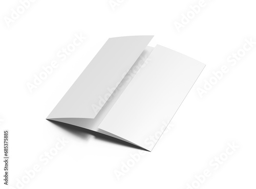 Blank Letter Gate Fold Brochure 8.5x11 inc render on a transparent background 