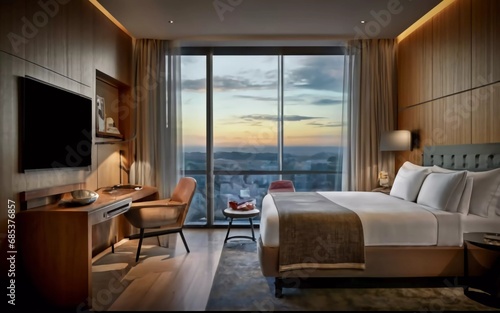 Modern Marvel  Step Inside the Luxurious Serenity of Your Dream Hotel Room 