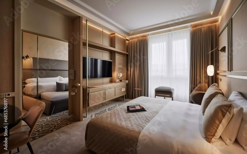 Modern Marvel  Step Inside the Luxurious Serenity of Your Dream Hotel Room 