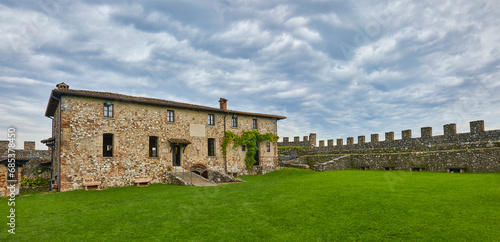 Quadro su tela View of the castle of Lonato del Garda, Italy. (Rocca di Lonato).