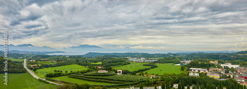 Beautiful panoramic view near the town of Lonato on Lake Garda, Italy. photo
