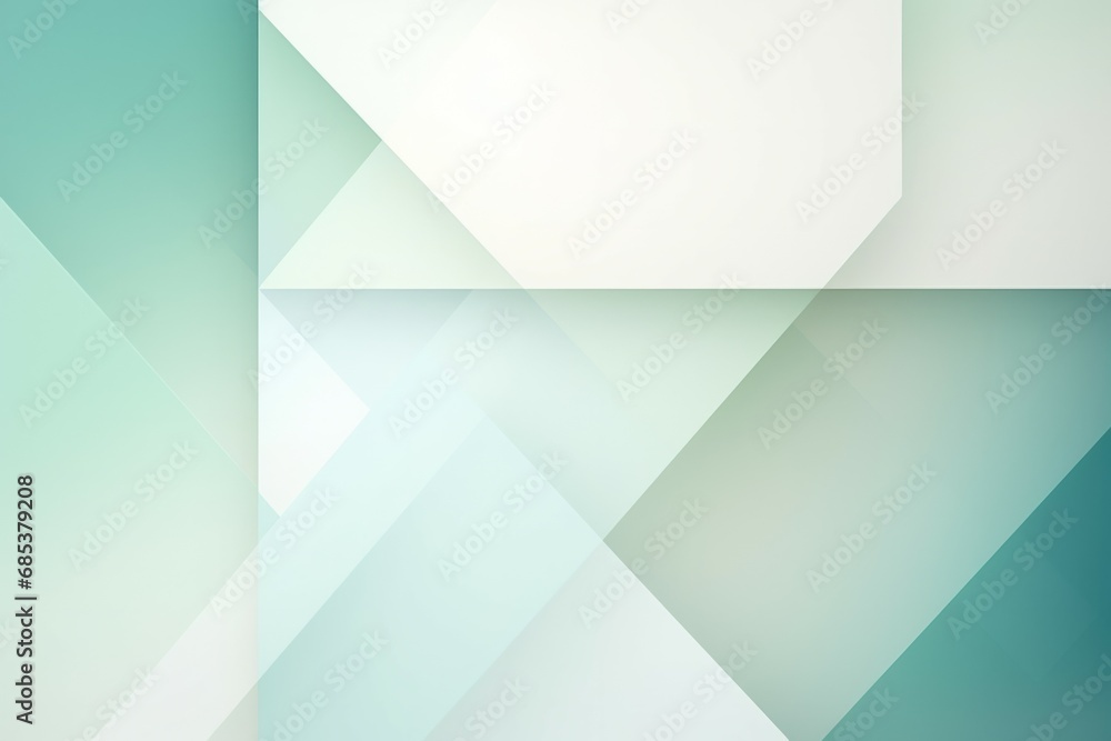 Geometric shape gradient pastel color background. Green, blue soft background