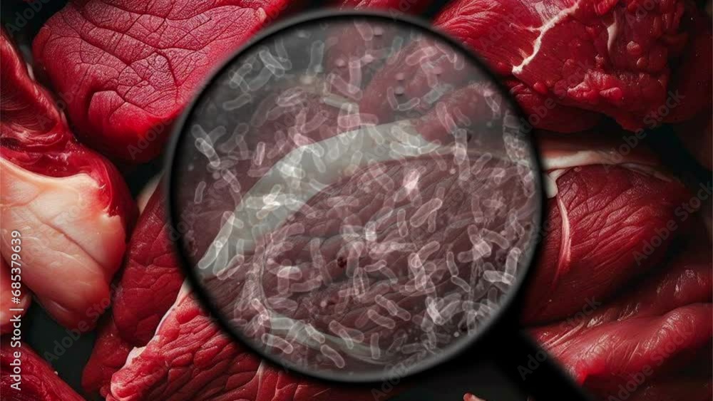 Searching for bacteria in raw meat Searching for bacteria in raw meat