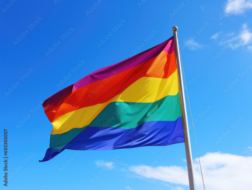 LGBTQ+ Pride Symbol: Flag in the Wind LGBTQ+ Pride Symbol: Flag in the Wind
