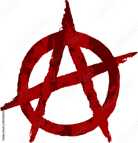 Anarchy grungy sign. Vector image