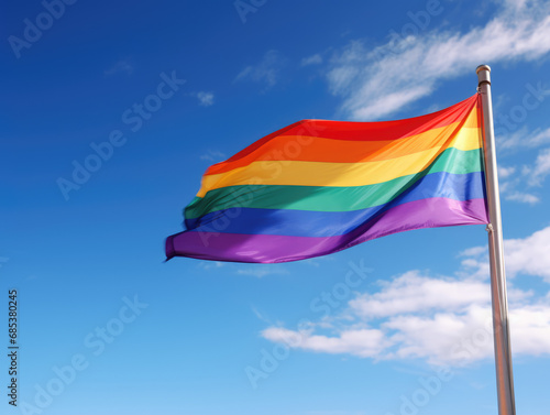LGBTQ+ Pride Symbol: Flag in the Wind © B & G Media