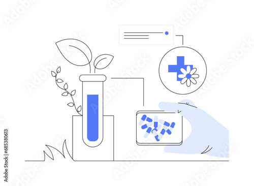 Homeopathy abstract concept vector illustration.