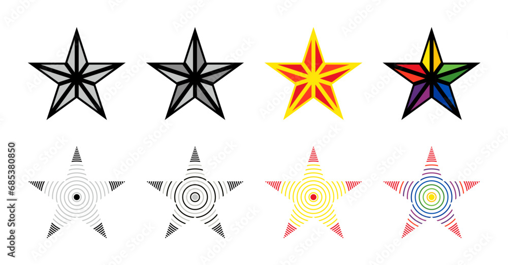 Obraz premium Set of vector stars