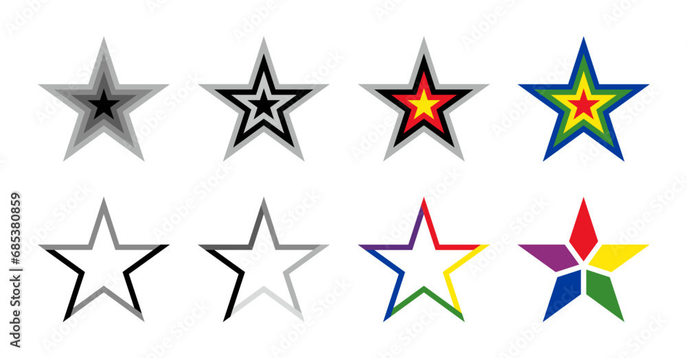 Fototapeta premium Set of vector stars