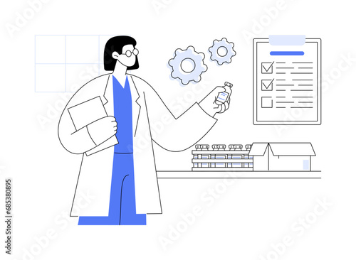 Pharmaceutical distribution abstract concept vector illustration.