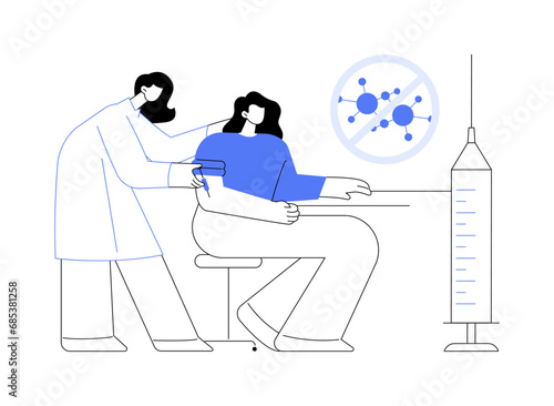 Vaccination abstract concept vector illustration.