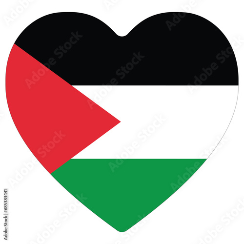 Flag of Palestine. Palestine flag in heart desing shape Free Download Flag of Palestine. Palestine flag in heart desing shape - GFXLoad