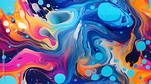 Seamless artistic representation of oil spill on water with glossy patterns