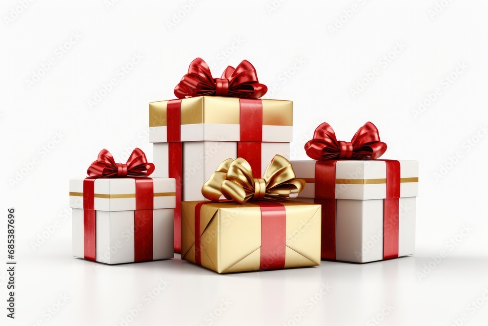A Group of Wrapped Presents Sitting Next to Each Other A Group of Wrapped Presents Sitting Next to Each Other