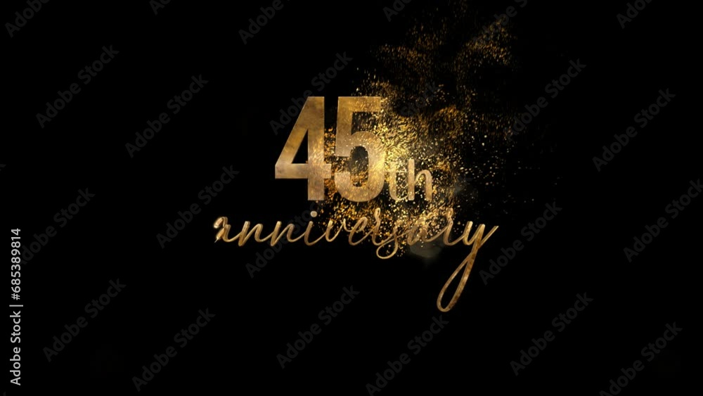 Congratulations on the 45th anniversary, luxury text, congratulations ...
