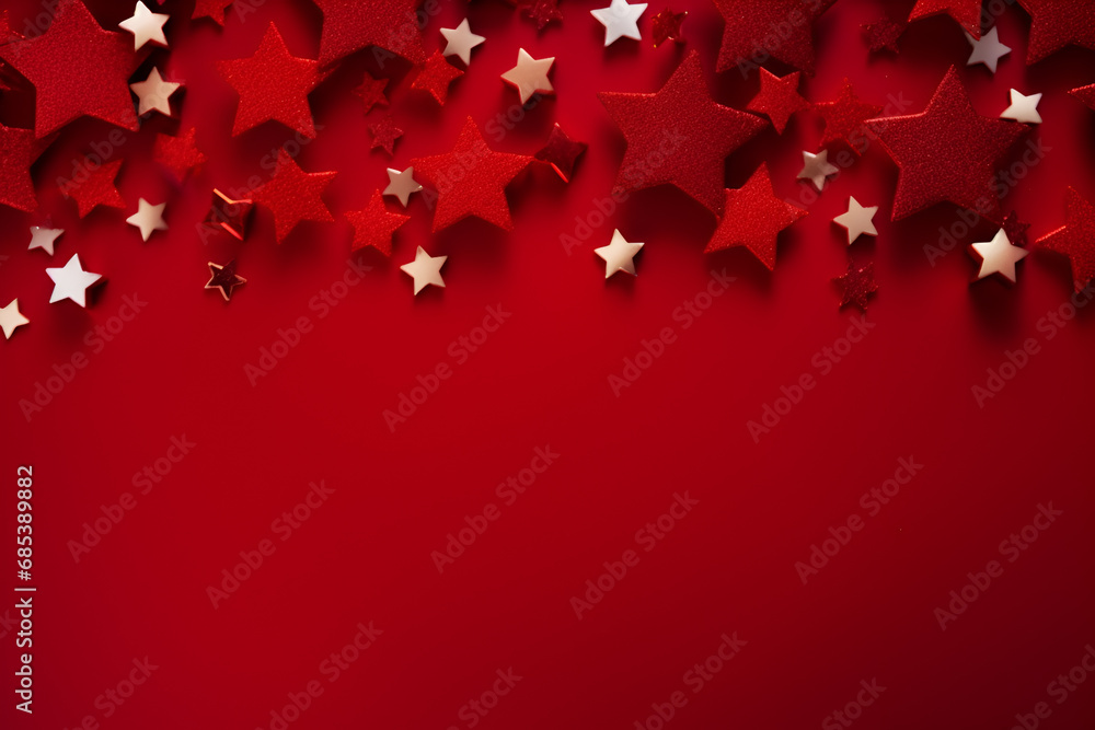red stars Christmas background