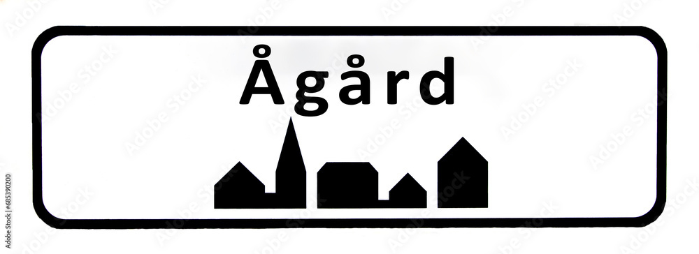 City sign of Ågård - Ågård Byskilt City sign of Ågård - Ågård Byskilt