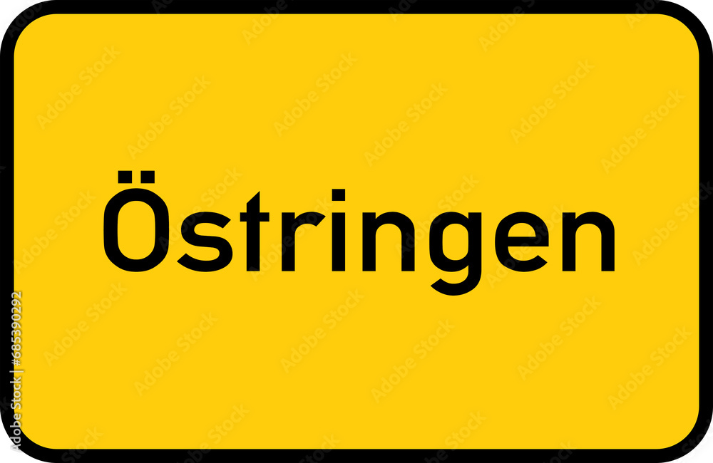 City sign of Östringen - Ortsschild von Östringen City sign of Östringen - Ortsschild von Östringen