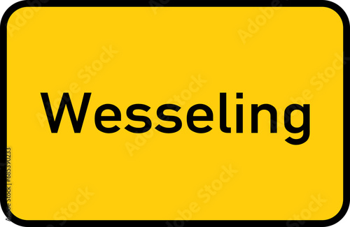 City sign of Wesseling - Ortsschild von Wesseling photo