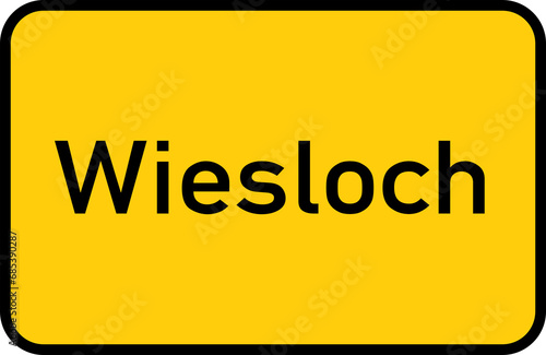 City sign of Wiesloch - Ortsschild von Wiesloch photo
