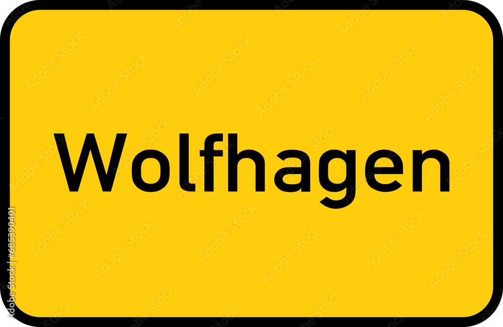 City sign of Wolfhagen - Ortsschild von Wolfhagen City sign of Wolfhagen - Ortsschild von Wolfhagen