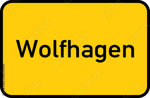 City sign of Wolfhagen - Ortsschild von Wolfhagen